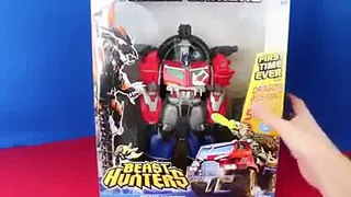 Transformers Beast Hunters Optimus Prime Robot and Diesel Truck Superheroes by ToysReviewT