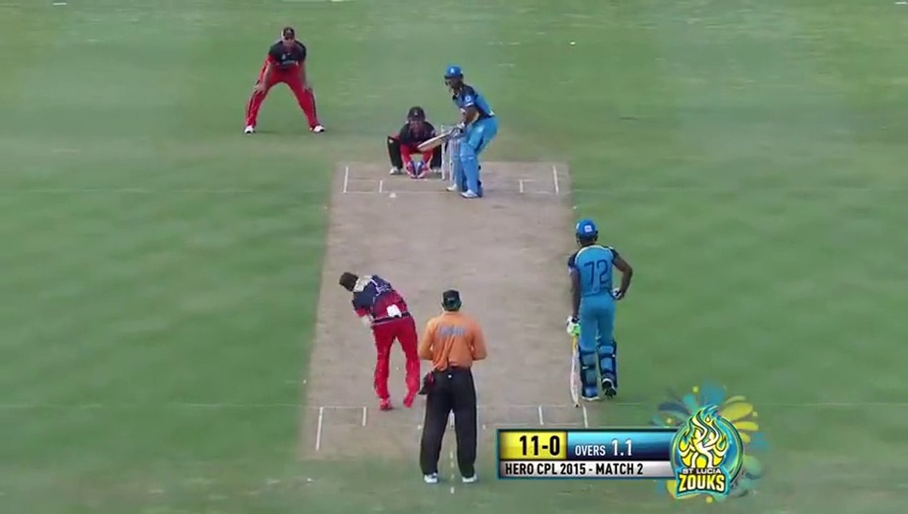 21-Jun-15 - CPL T20 2015 Highlights - Match # 2- St. Lucia Zouks vs Trinidad & Tobago Red Steel