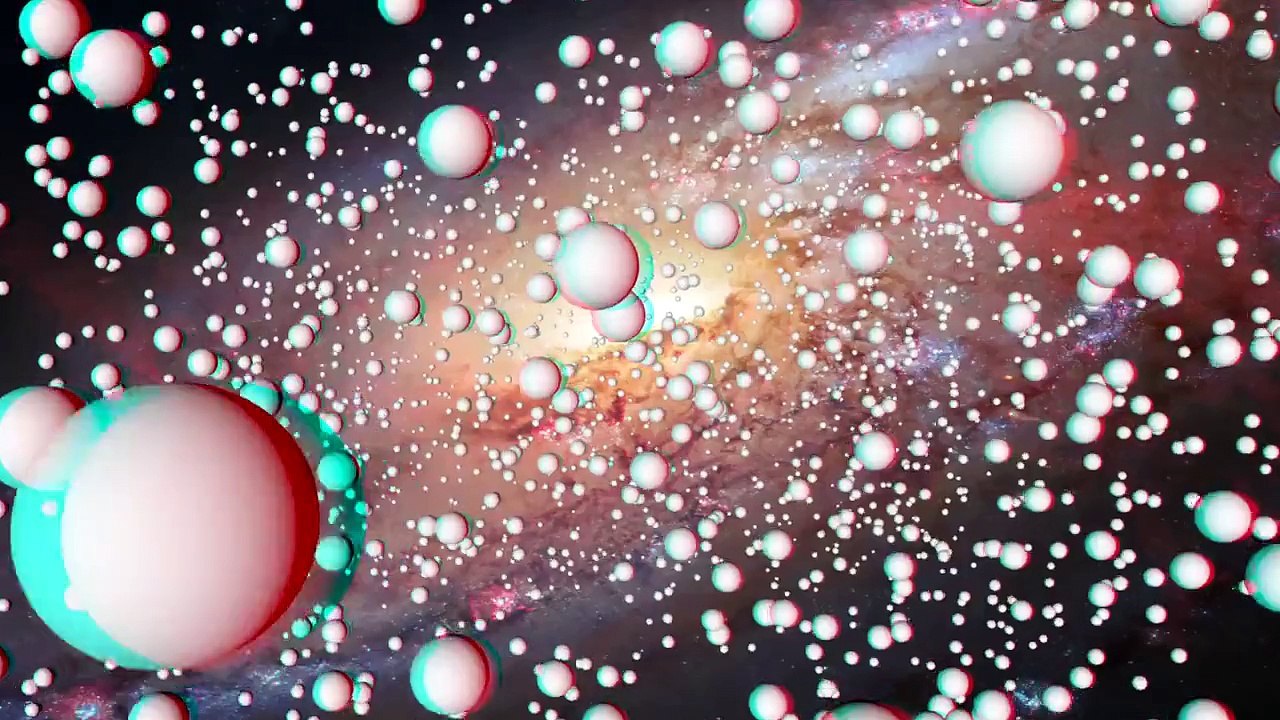 HD 3D stereo anaglyph. Flight Balls.Стерео Анаглиф. Летящие Шары