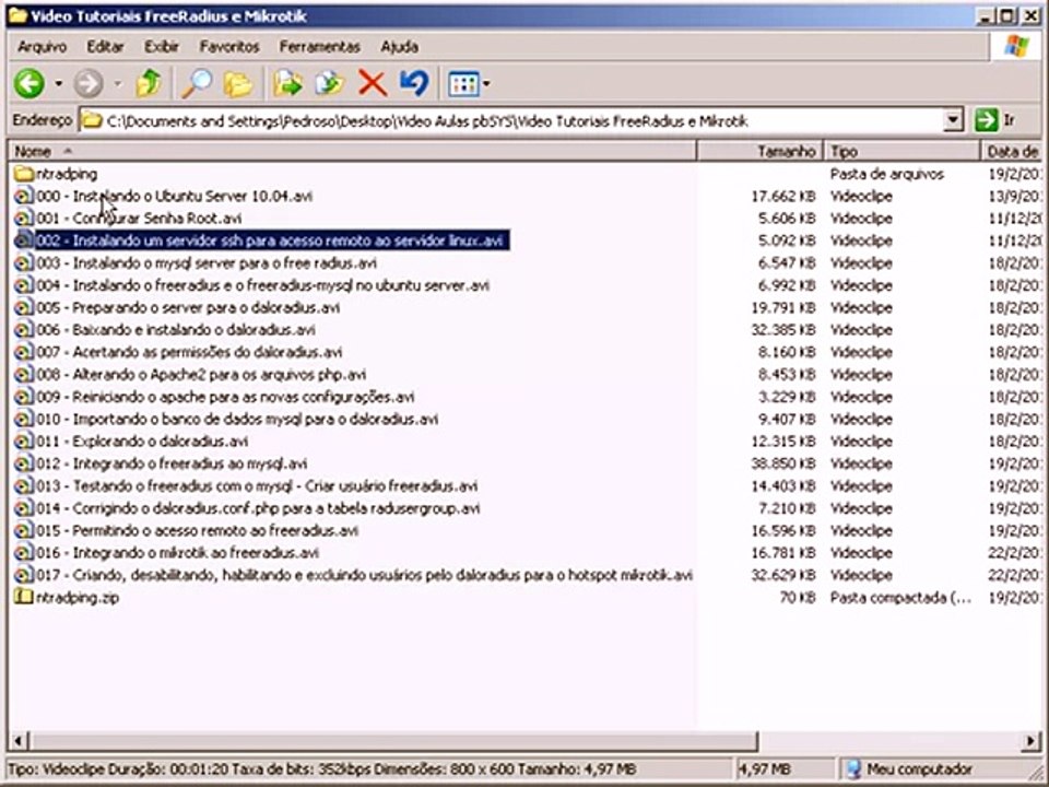 Video Aulas Servidor Radius com freeradius e Mikrotik