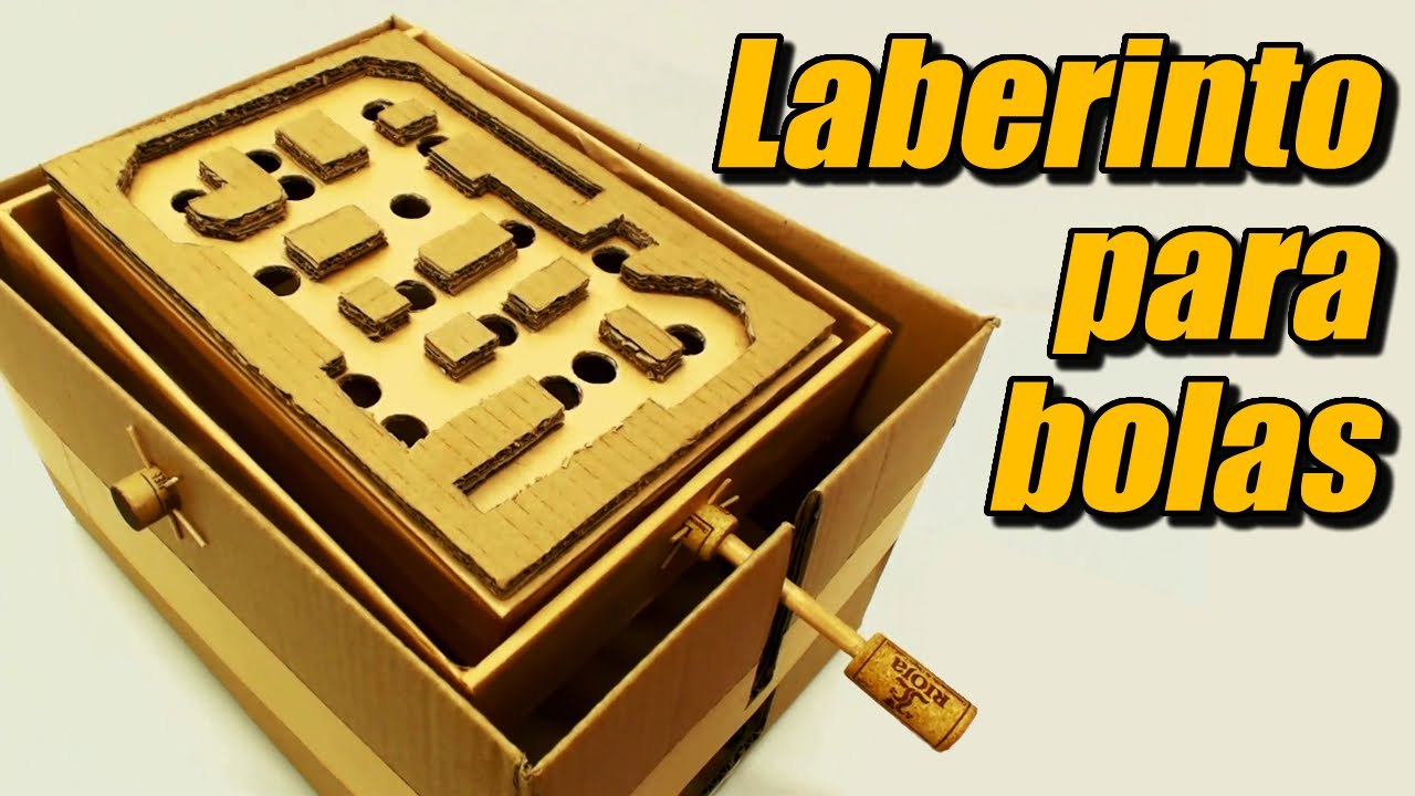 Laberinto para canicas articulado y con pistas intercambiables, cómo se hace
