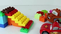 Lego Duplo Cat Dog Animals with Disney Cars Toy Mater and Lightning McQueen with Mega Bloks