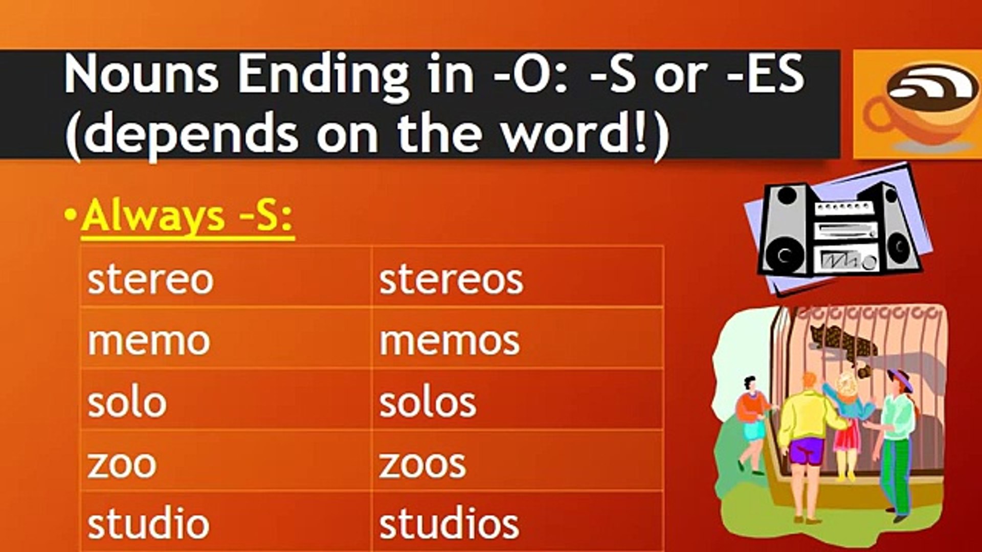 English Grammar Lesson - Irregular Plurals of English Nouns