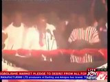 70 yr. old Nana Akuffo Addo falls down on stage at Kumasi (Thunder Struck Free SHS Lie)