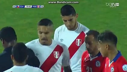 Zambrano RED Card Bad Tackle!!! Chile 0-0 Peru