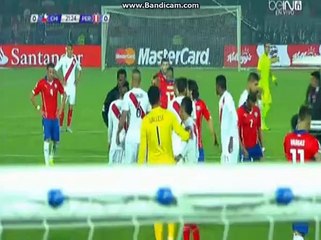 Carlos Zambrano Red Card moment Chile - Peru 30/06/2015
