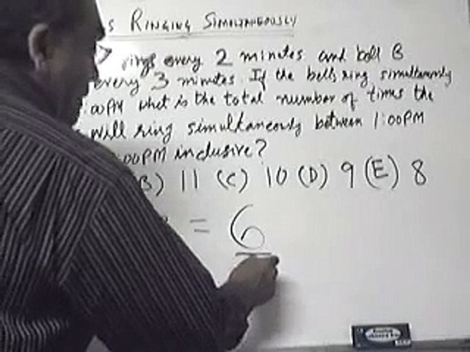 Bells ringing simultaneusly solution SAT Math Problem NLC