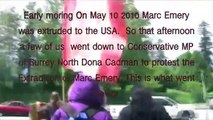 Marc Emery protest @ MP Dona Cadman office