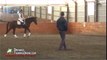 Dr. Ulf Moller teaches student on a young horse
