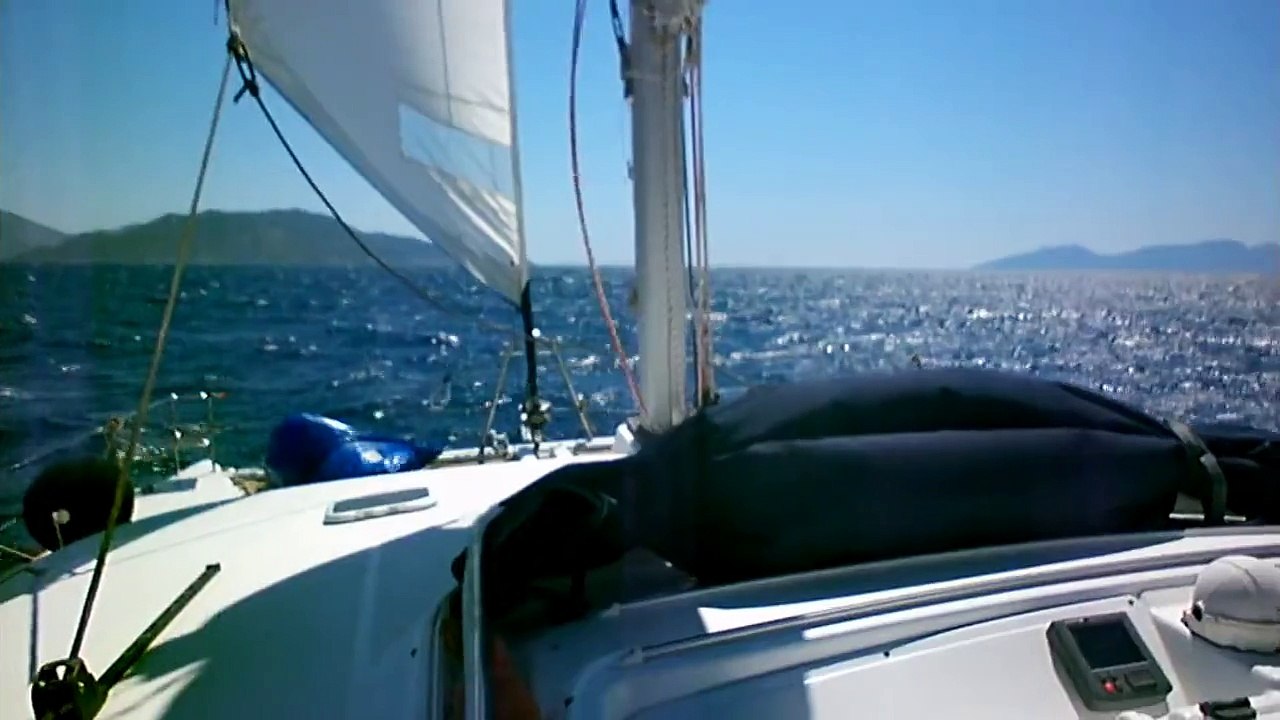Lagoon 440 Sailing to Datca - 43 Knot Storm