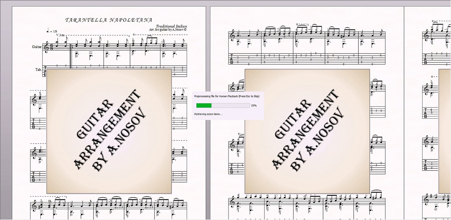 Tarantella napoletana (Traditional Italian) Sheet music for guitar