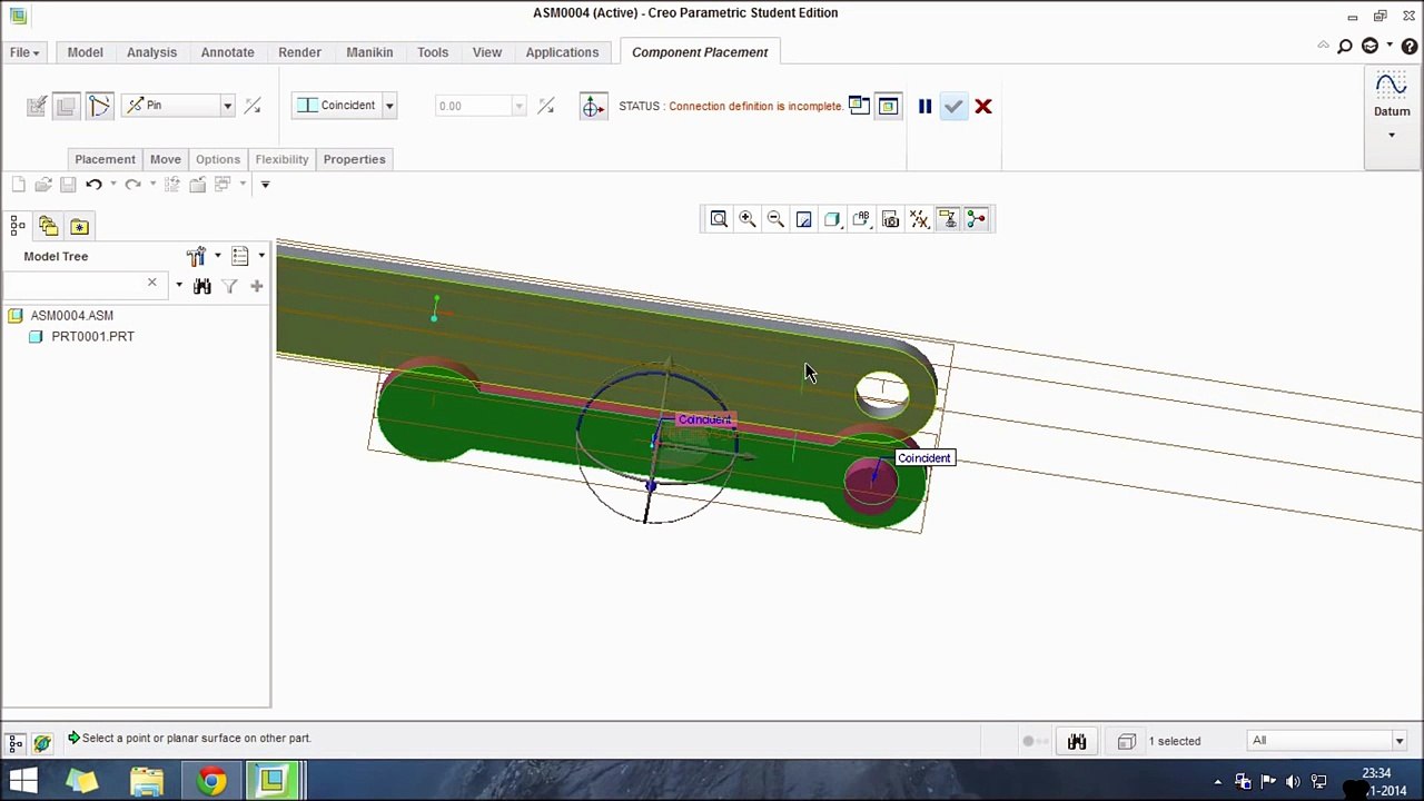 TUTORIAL: Simple Slider Crank Mechanism Using Creo-2