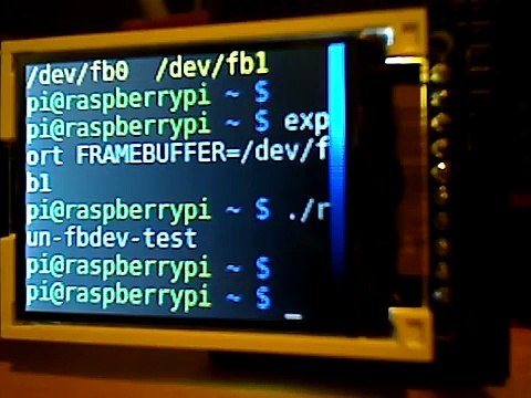 Adafruit 1.8 TFT LCD on Raspberry Pi runs mplayer, fbterm, X