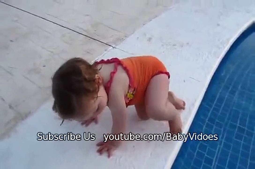 Kids Swimming in The Pool - Baby and Girls Summer Swim Compilation