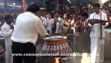 Param Pujya Aniruddha Bapu performing Handi Prasad during Shree Ramnavami Utsav - 2014