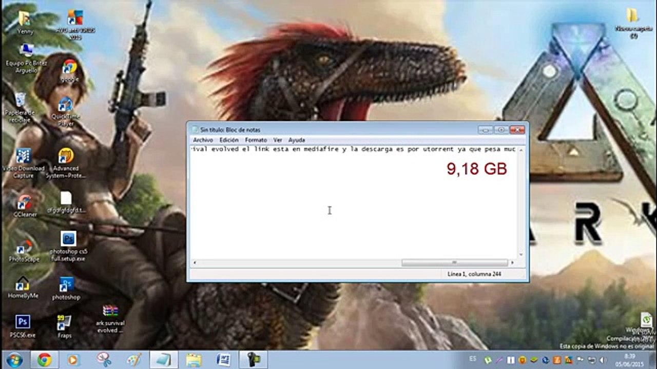 Como descargar Ark Survival Evolved 1 link Mediafire