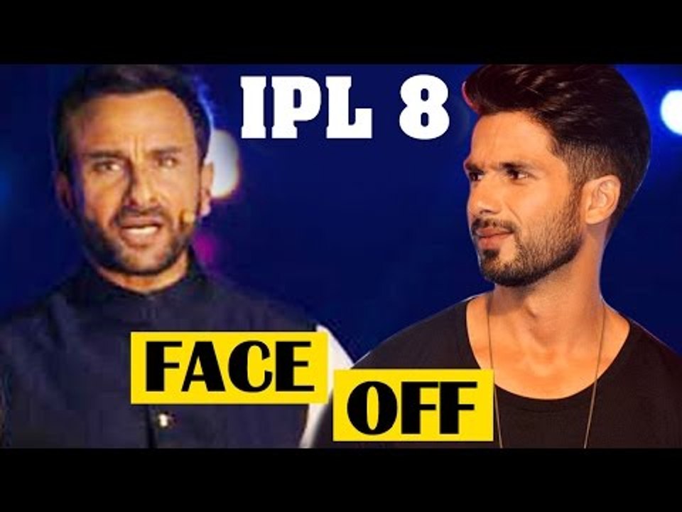 Saif Ali Khan's FACEOFF with Kareena's ex boyfriend Shahid Kapoor at IPL 8 Opening Ceremony