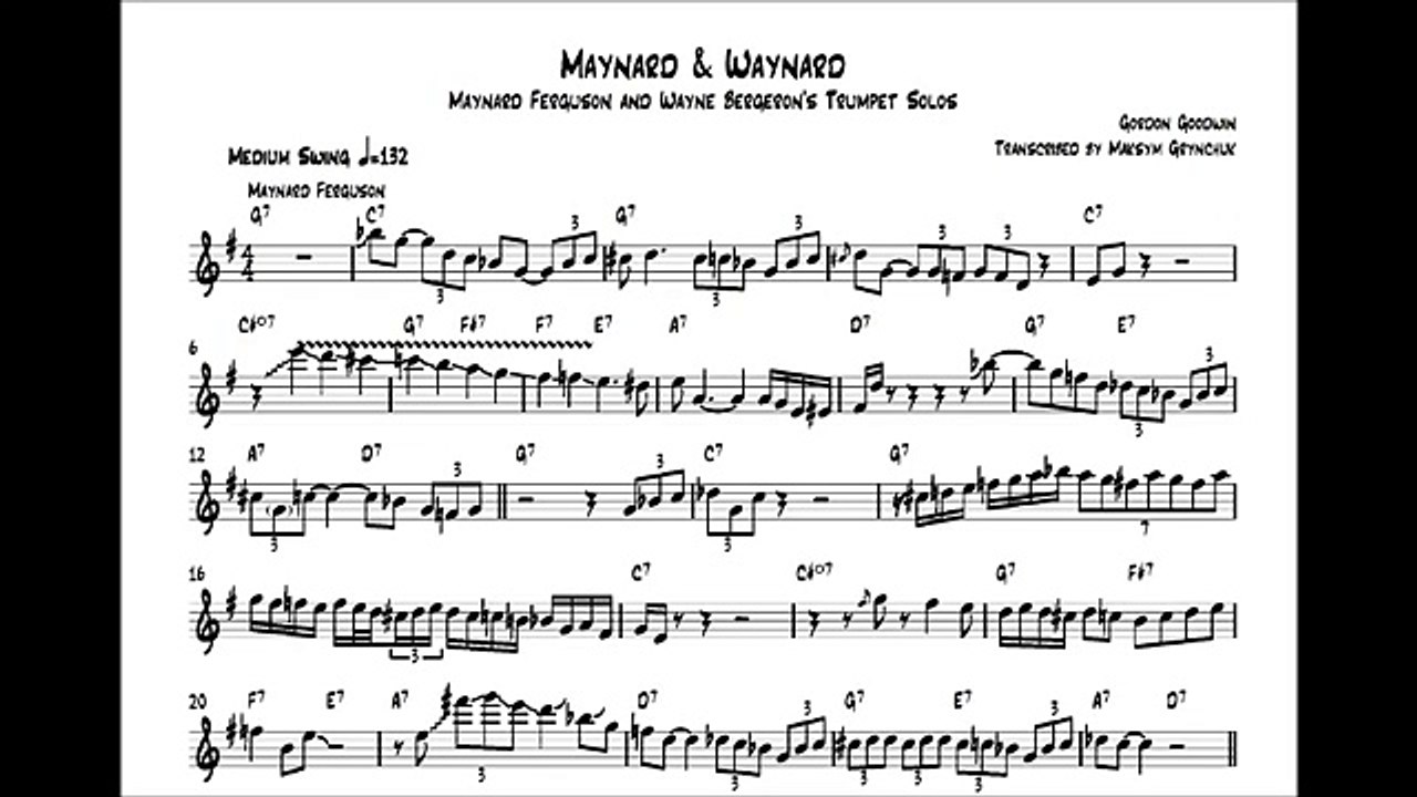 Maynard Ferguson and Wayne Bergeron - Maynard & Waynard Trumpet Solos