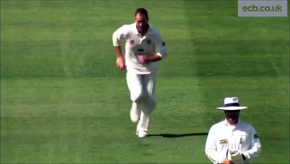 Brilliant one handed catch by Paul Collingwood   Durham v Yorkshire 2015