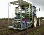 Fully automatic planting machine - 4 row vegetable transplanter