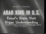 Arab King Faisal of Saudi Arabia visits United States and meets with LBJ 1966 newsreel