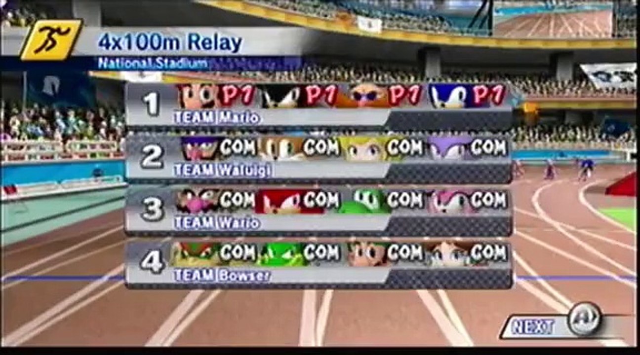 Mario and Sonic at the Olympic Games Athletics: 4x100 meter Relay