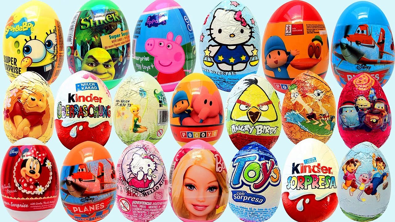 Surprise eggs - Kinder surprise eggs disney pix...