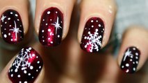 Christmas snowflakes - Tutorial nail art