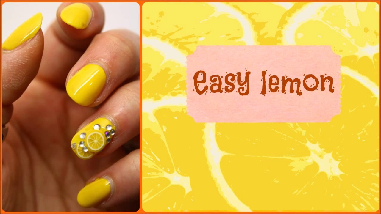 Easy lemon - Tutorial nail art
