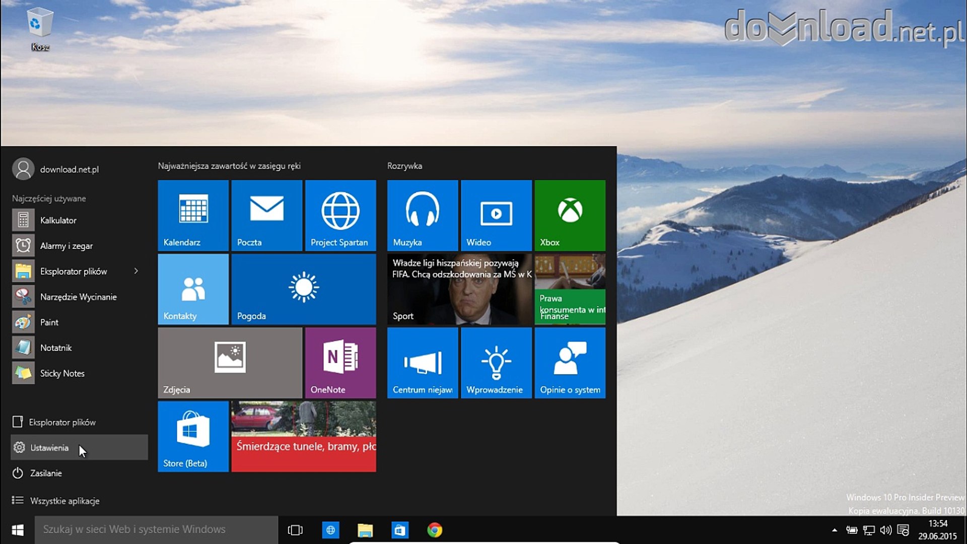 Przeźroczysty pasek zadań w Windows 10 - video Dailymotion