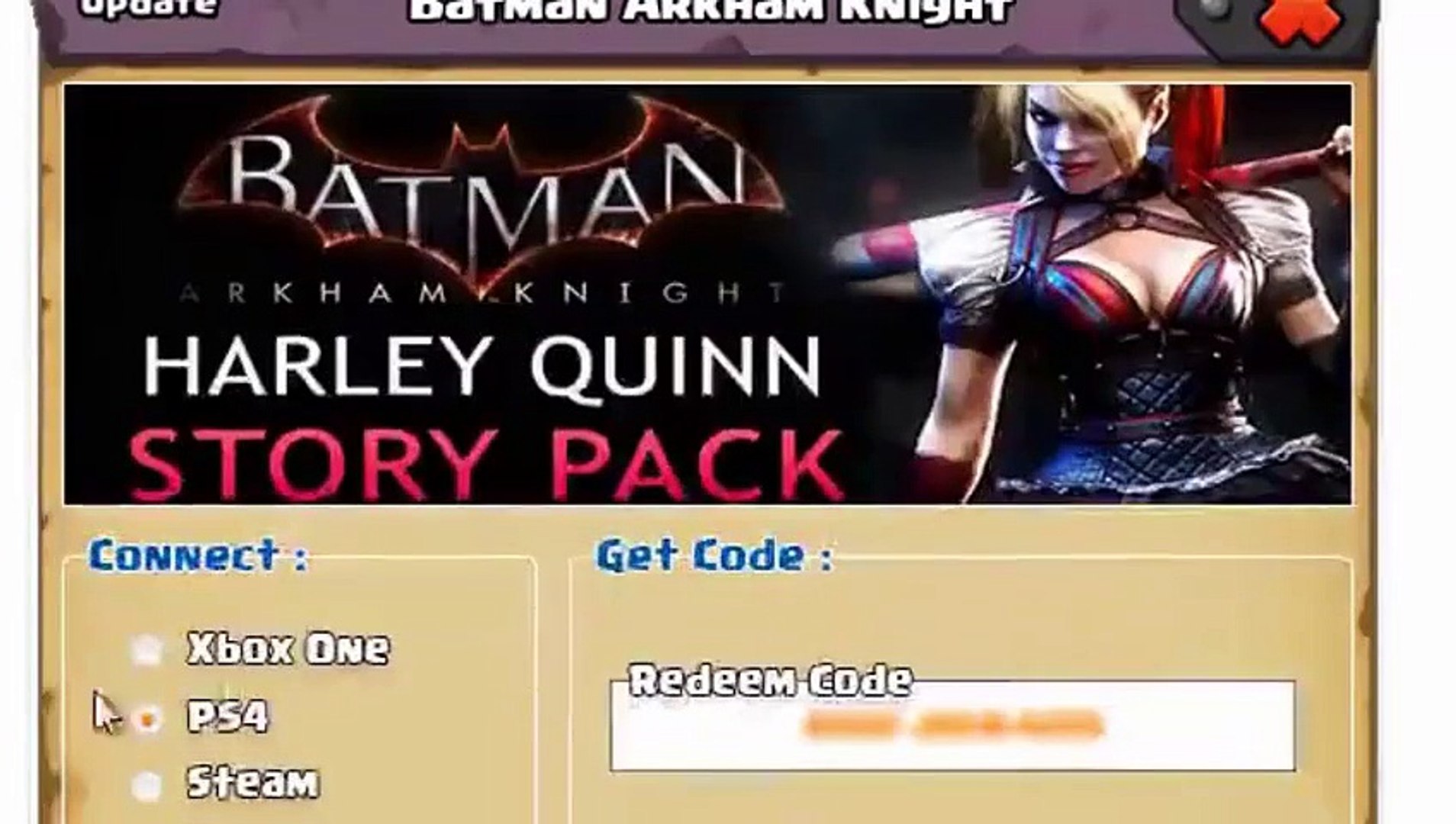 Batman Arkham Knight Quinn Story Pack DLC Redeem Code PS4-XboxOne - video Dailymotion