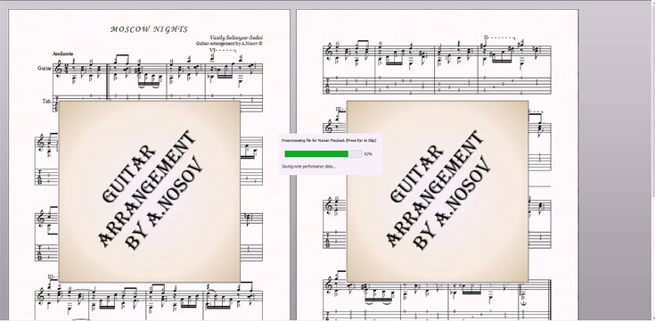 Moscow Nights (V.Solovyov-Sedoi) Sheet music for guitar