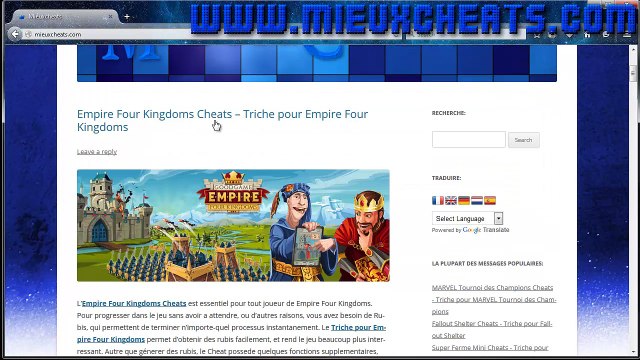 Empire Four Kingdoms Cheats Triche pour Empire Four Kingdoms