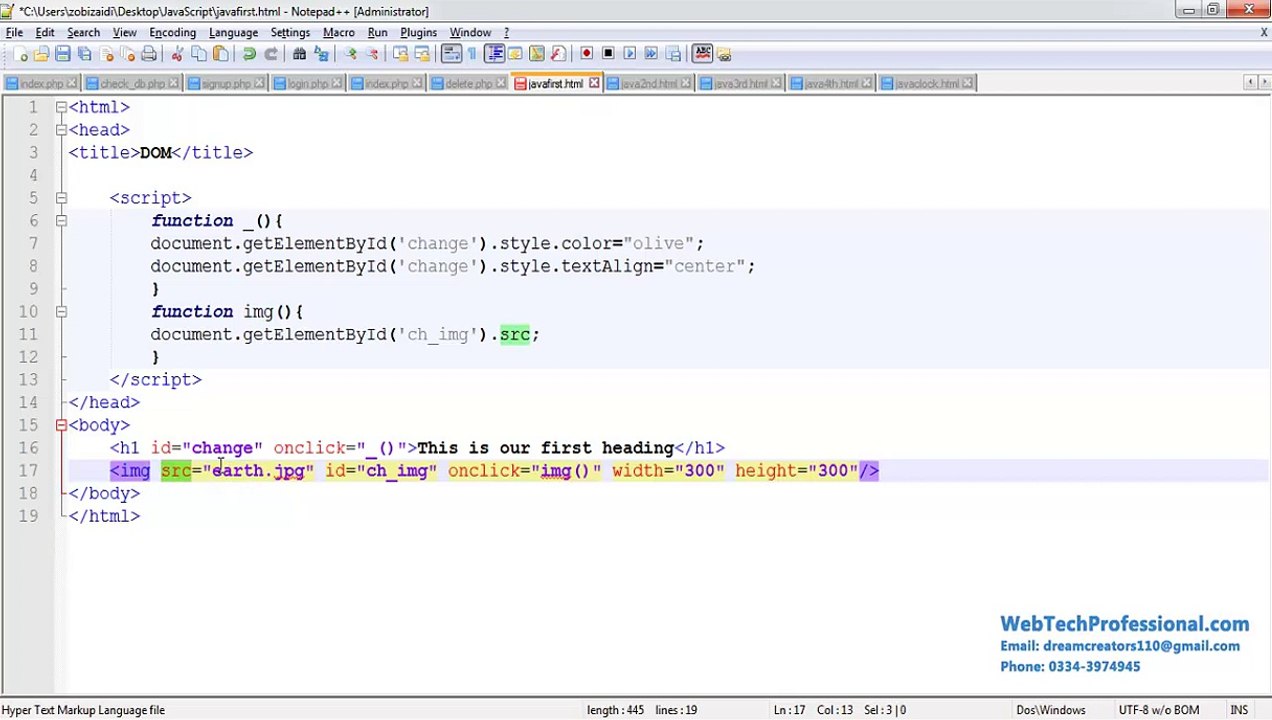 Javascript With DOM (Some Styling)