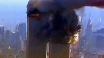 explosions can be seen coming from lower floors of WTC