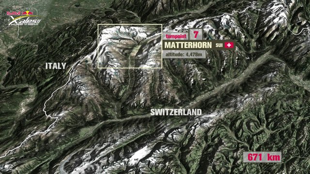 Le parcours du Red Bull X Alps 2015 en 3D