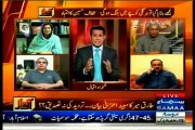 SAMAA Awaz Shahzad Iqbal with MQM Khawaja Izhar Ul Hassan (29 June 2015)