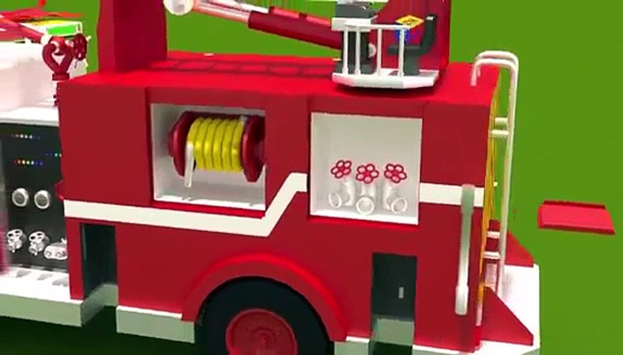 Fire trucks for children kids. Fire trucks responding. Construction game. Cartoons for children