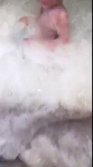 Water Overflows in Baby Bubble Bath Disaster