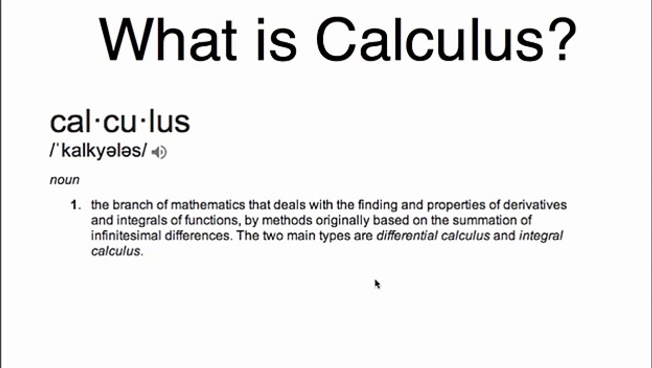 What is Calculus