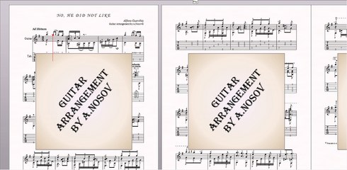 No, He Did Not Like (A.Guerchia) Sheet music for guitar