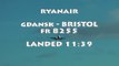 PLANE LANDING - Ryanair - Gdansk to Bristol - Boeing 737-800 - Beautiful Day