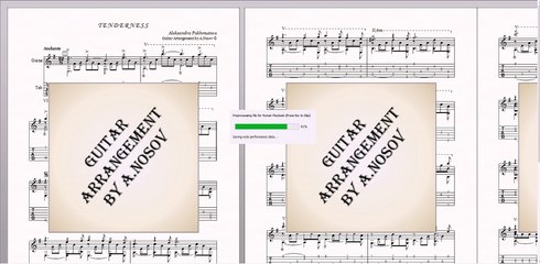 Tenderness (A.Pakhmutova) Sheet music for guitar