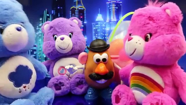 CARE BEARS Time Travel to Save Giant Easter Eggs from Mr Potato Head Funny Parody by DisneyCarToys