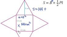 Finding The Surface Area of A Square Pyramid: The Easy Way!!
