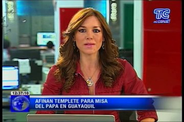 Una gran cruz es el principal símbolo del templete donde el Papa dará misa