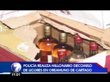 Policía da nuevo golpe al contrabando de licores en Cartago  