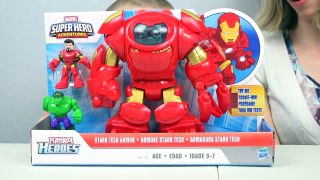 Playskool Heroes Marvel Super Hero Adventures Stark Tech Armor Hulk Iron Man Avengers Toys