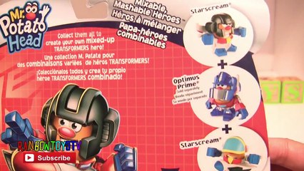 PLAYSKOOL MR. POTATO HEAD ✈️ TRANSFORMERS MIXABLE, MASHABLE HEROES AS STARSCREAM ROBOT AND JET