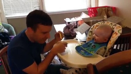 Giggling baby vs sneezing daddy